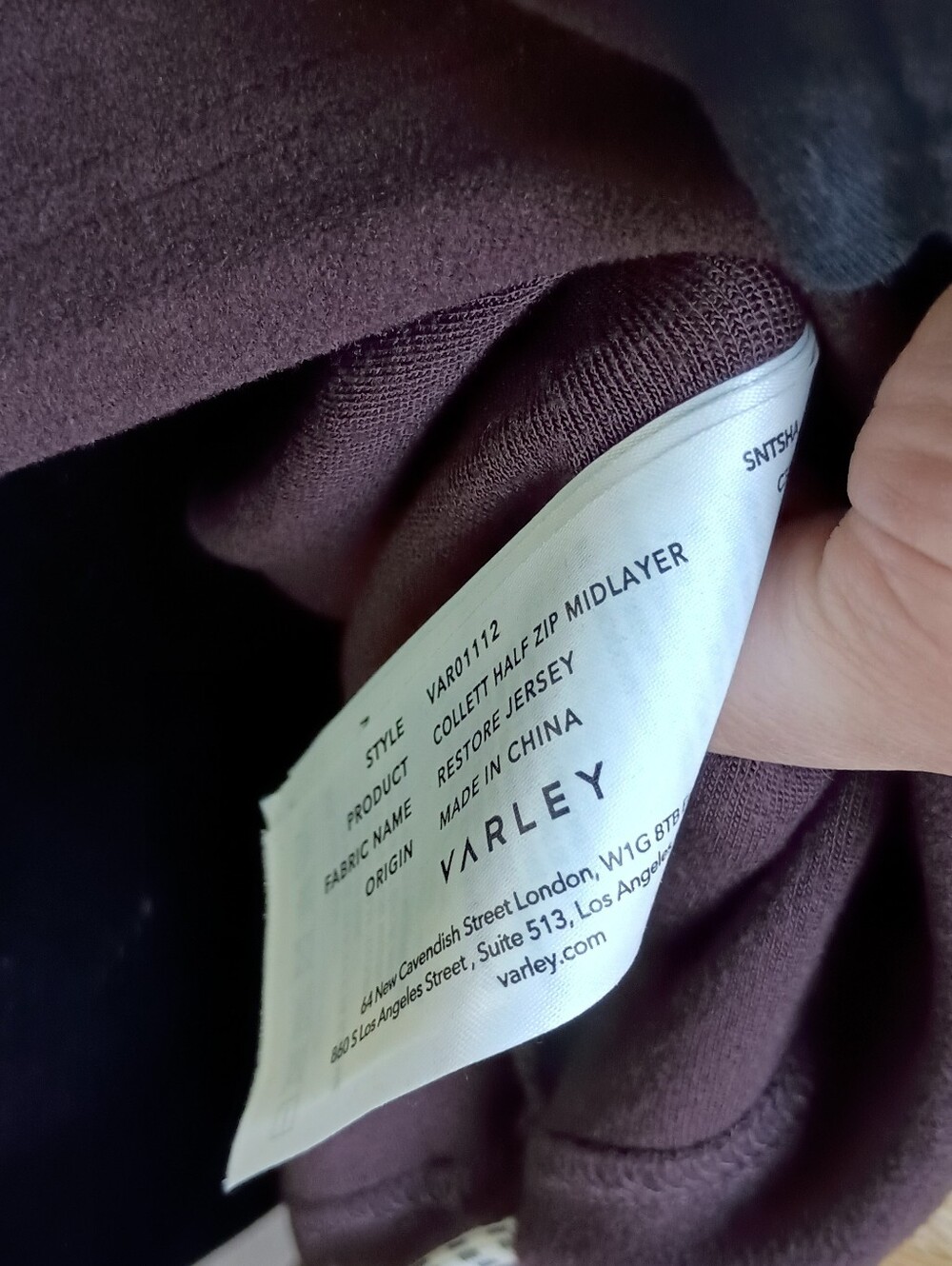 NWOT Varley Chocolate Brown Half-Zip Cowl Sweater_XL - Picture 7 of 11